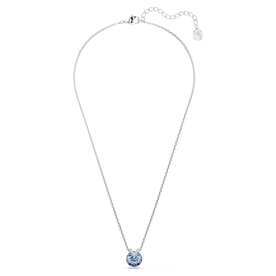 Swarovski Bella ezüst színű nyaklánc kék kristállyal 5734232