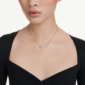 Swarovski Matrix ezüst színű nyaklánc csomó dísszel 5728553