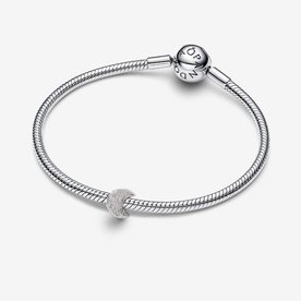 Pandora ékszer Texturált hold ezüst mini charm 794054C00