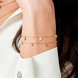 Jackie Gold Csillanó Körök 14K arany karkötő JKB20.045
