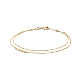 Jackie Gold Dupla soros 14K arany karkötő rúd díszítéssel JKB20.072