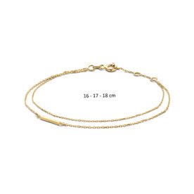 Jackie Gold Dupla soros 14K arany karkötő rúd díszítéssel JKB20.072