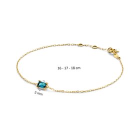 Jackie Gold 14K arany karkötő topaz kővel JKB21.158