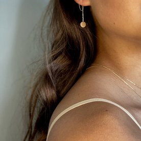 Jackie Gold 14K arany korongos átfűzős fülbevaló JKE20.059