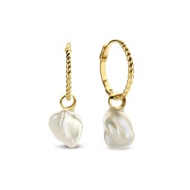 Jackie Gold Pearls of Marrakech 14K arany karika fülbevaló valódi gyöngyökkel JKE21.153