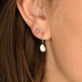 Jackie Gold Pearls of Marrakech 14K arany karika fülbevaló valódi gyöngyökkel JKE21.153