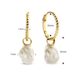 Jackie Gold Pearls of Marrakech 14K arany karika fülbevaló valódi gyöngyökkel JKE21.153