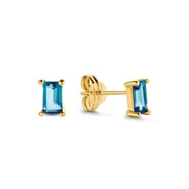 Jackie Gold Medina 14K arany London Blue topáz köves fülbevaló JKE21.158
