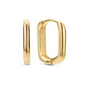Jackie Gold Grand Place M 14K arany szögletes karika fülbevaló JKE22.257