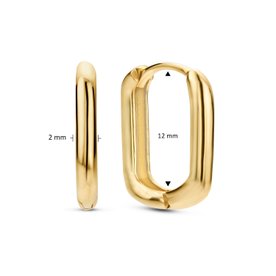 Jackie Gold Grand Place M 14K arany szögletes karika fülbevaló JKE22.257