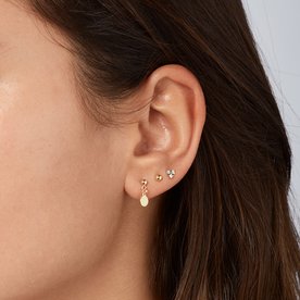 Jackie Gold 14K arany csillogó korongos fülbevaló JKE24.402
