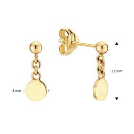 Jackie Gold 14K arany csillogó korongos fülbevaló JKE24.402