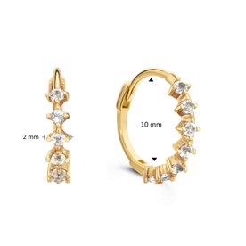 Jackie Gold Jackie Radiance 14K arany fülbevaló fehér topázzal JKE24.440