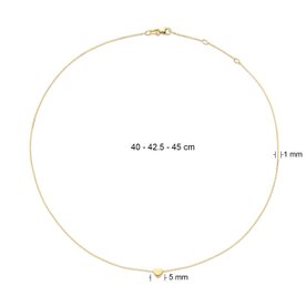 Jackie Gold Plain Heart 14K arany szív medálos nyaklánc JKN20.047