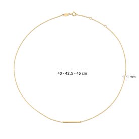 Jackie Gold 14K arany bar nyaklánc rúd díszítéssel JKN20.052