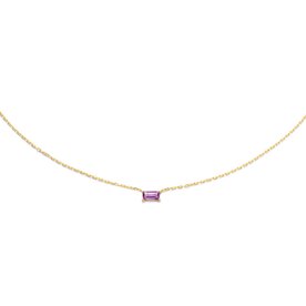 Jackie Gold Medina ametiszt 14K arany nyaklánc JKN21.156