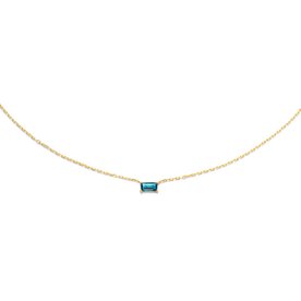 Jackie Gold 14K arany nyaklánc fehér topázzal JKN21.158