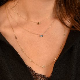 Jackie Gold 14K arany nyaklánc fehér topázzal JKN21.158