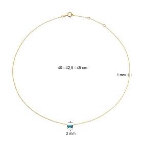 Jackie Gold 14K arany nyaklánc fehér topázzal JKN21.158