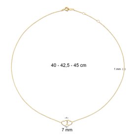 Jackie Gold Dupla szív 14K arany nyaklánc JKN23.049
