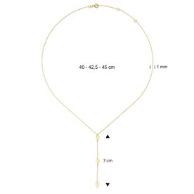 Jackie Gold Cheek-Y Drop 14 karátos arany nyaklánc JKN23.355