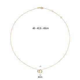Jackie Gold Jackie Giro Doppio 14K arany nyaklánc JKN25.408