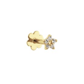 Jackie Gold Csillag fehér topáz 14K arany piercing JKP24.427