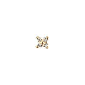 Jackie Gold Virág fehér topáz 14K arany piercing JKP24.428