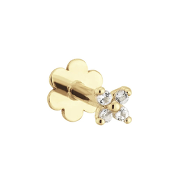 Jackie Gold Virág fehér topáz 14K arany piercing JKP24.428