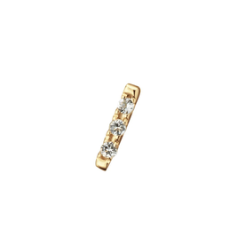 Jackie Gold Rúd fehér topáz 14K arany piercing JKP24.430