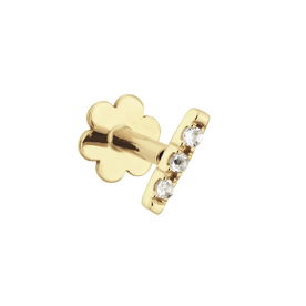 Jackie Gold Rúd fehér topáz 14K arany piercing JKP24.430