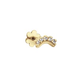 Jackie Gold Ív fehér topáz 14K arany piercing JKP24.431