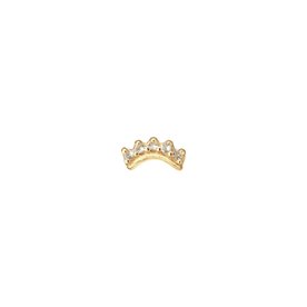 Jackie Gold Ív fehér topáz 14K arany piercing JKP24.431