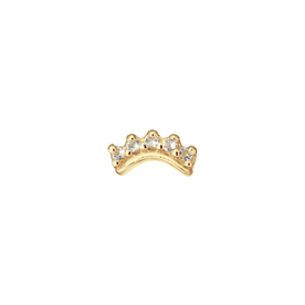 Jackie Gold Ív fehér topáz 14K arany piercing JKP24.431