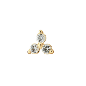 Jackie Gold Háromszög fehér topáz 14K arany piercing JKP24.433