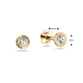 Jackie Gold Vintage fehér topáz 14K arany piercing JKP25.537