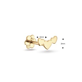 Jackie Gold Három szív 14K arany piercing JKP25.538