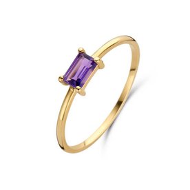 Jackie Gold Medina ametiszt 14K arany gyűrű 