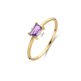 Jackie Gold Medina ametiszt 14K arany gyűrű 