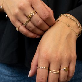 Jackie Gold Güell 14K arany gyűrű 