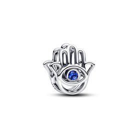 Pandora ékszer Hamza keze ezüst charm kék kristállyal 794062C01