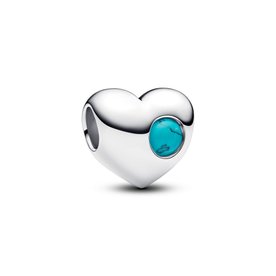 Pandora ékszer Gravírozható szív December ezüst charm 794161C12