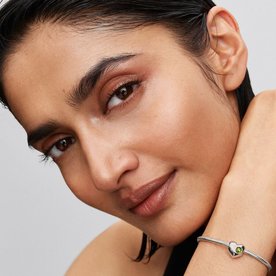 Pandora ékszer Gravírozható szív Augusztus ezüst charm 794161C08