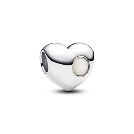 Pandora ékszer Gravírozható szív Június ezüst charm 794161C06