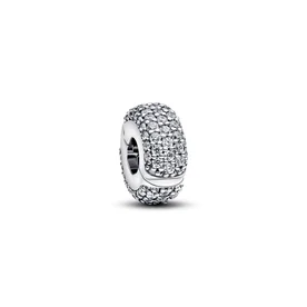 Pandora ékszer Pávé köves szilikonos ezüst klip 794032C01