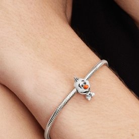 Pandora ékszer Disney Jégvarázs Olaf ezüst charm 793978C01