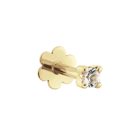 Jackie Gold Négyzet fehér topáz 14K arany piercing JKP24.425
