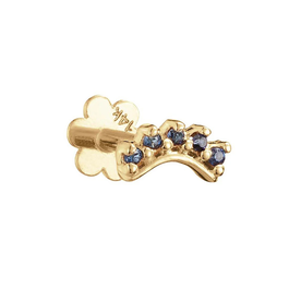 Jackie Gold Ív zafír 14K arany piercing JKP24.435