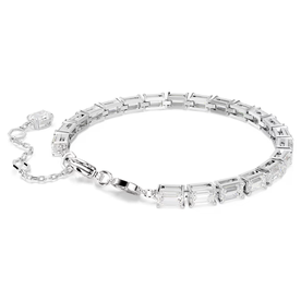 Swarovski Mátrix ezüst színű tenisz karkötő áttetsző baguette kristályokkal 5707200