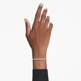 Swarovski Mátrix ezüst színű tenisz karkötő áttetsző baguette kristályokkal 5707200